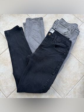 Lot of 2 Denizen from Levi’s 216 Slim Fit Jeans Size 32x34 Black & Gray Western